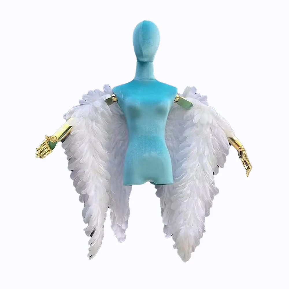 Chińskie ubrania z piórami Pokaz na wybiegu Akcesoria Fotografia Rekwizyty do Cosplay Szal z piór Starożytne rekwizyty w stylu