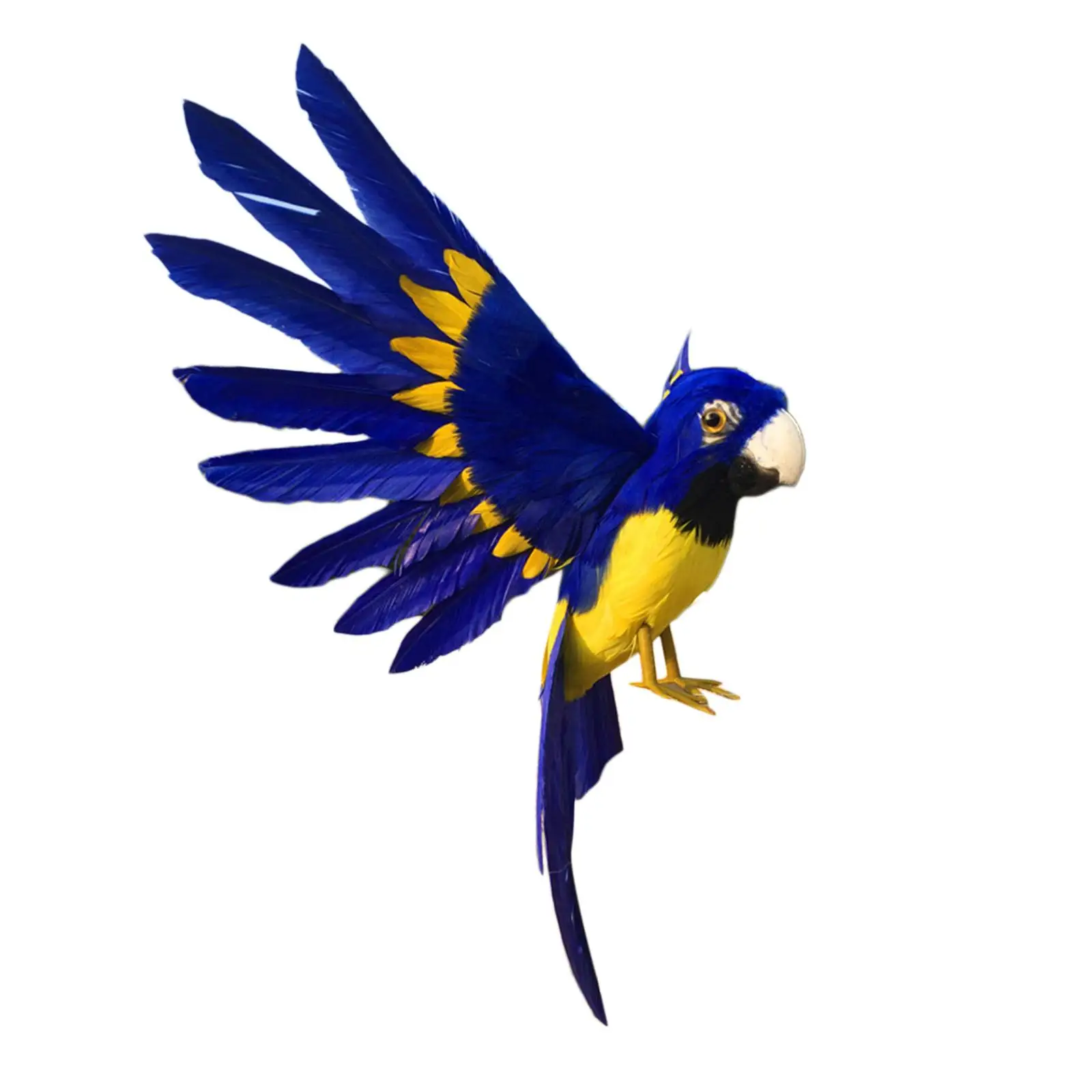 Handmade Simulation Parrot Figurine Feather Artificial Bird Parrot Model Art for Lawn Decor Home Garden Decoration Photo Prop