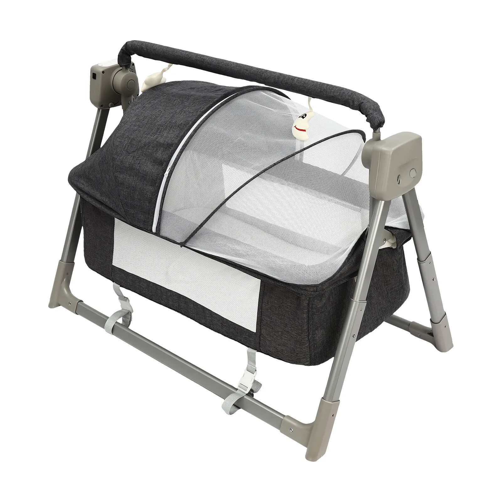 Portable Electric Baby Swing Cradle Bassinet Rocking Crib Infant W/ Bluetooth