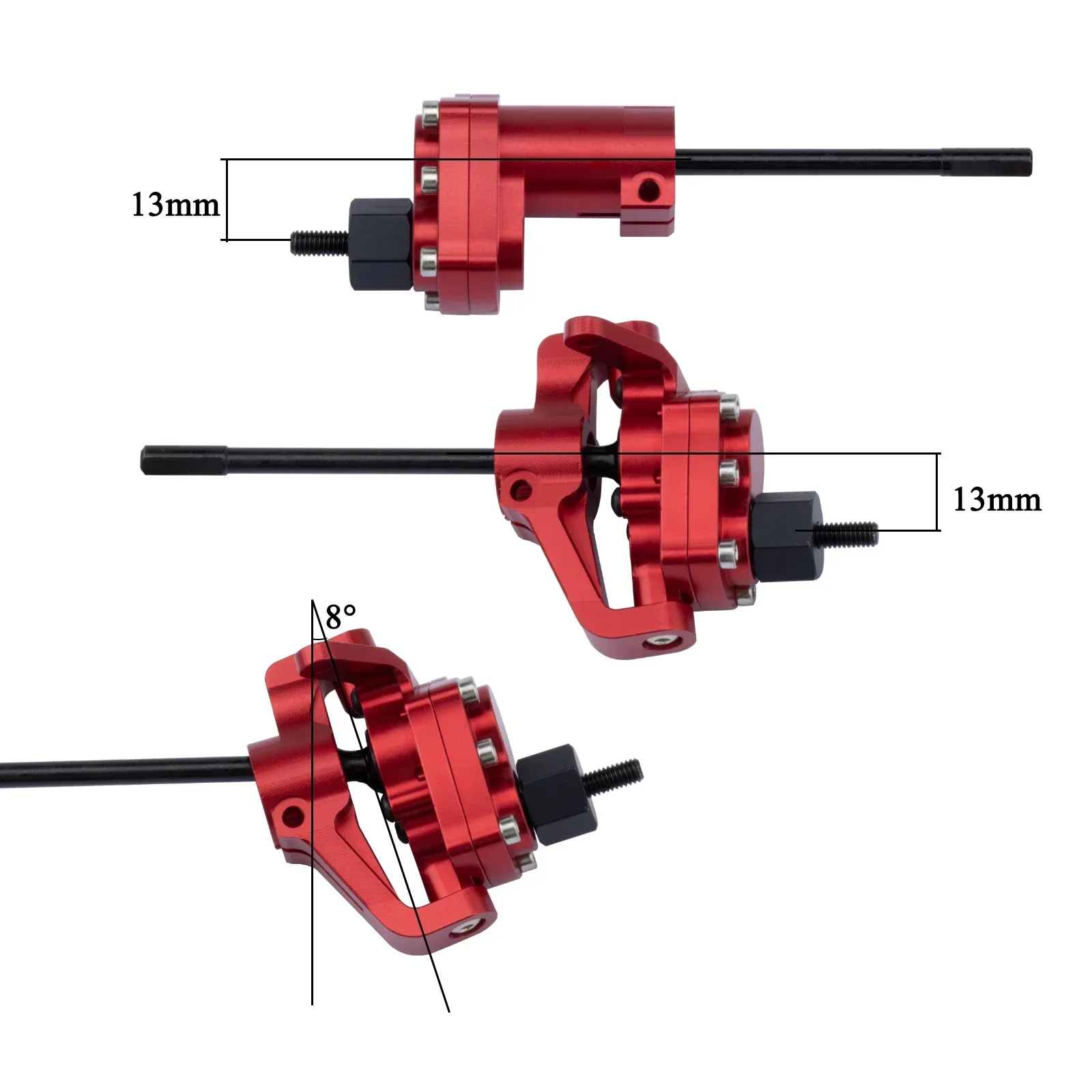 1/10 RC Crawler Axial SCX10 II 90046 90047 AR44 Axle SCX10 Alloy Portal Front Rear Axles with Steering Link Upgrade Parts