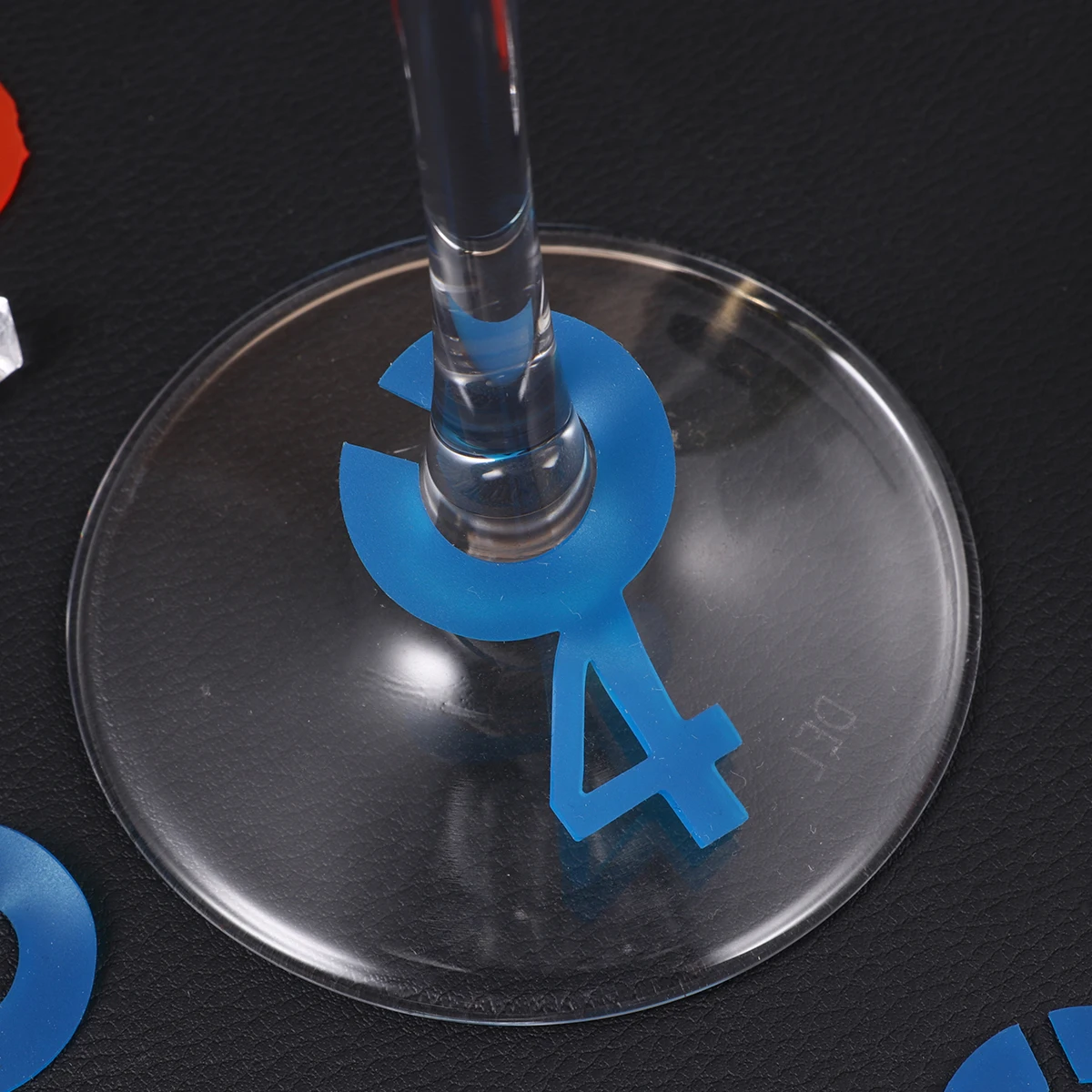 

20pcs Silicone Number Red Wine Bottle Mark Wine Glass Recognizer Cup Distinguisher for Party Banquet (Red + Blue)