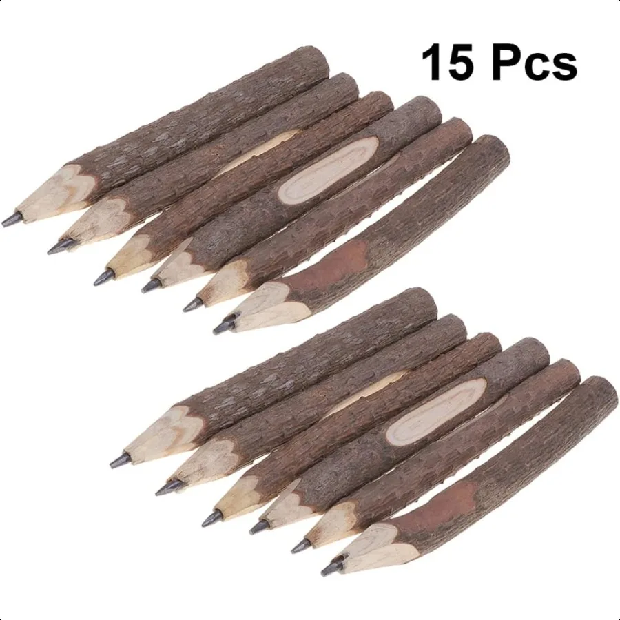 Twig Pencils 75 pcs Wooden Tree Bark for Pencils Retro Office Natural Branch Rustic Cm Twig Pencil plies