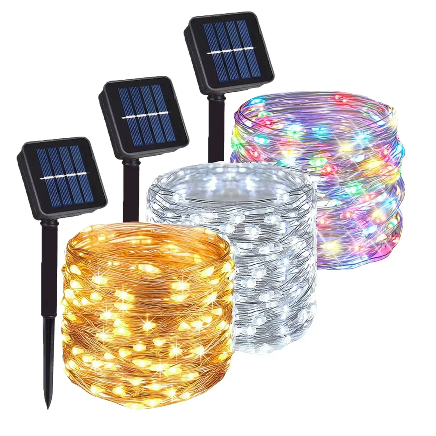 

8 Modes Solar Power Outdoor Waterproof Solar String Lights For Garden Christmas Decoration Ambient Lighting