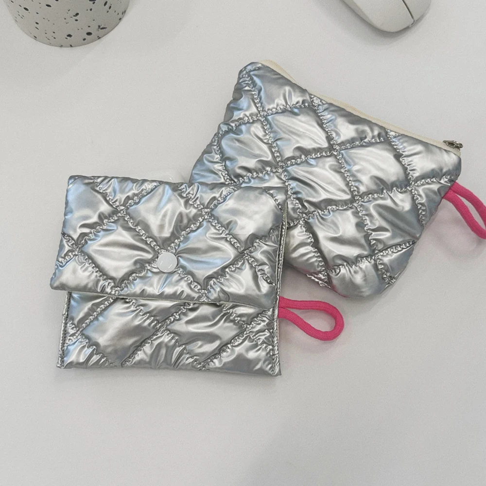 Ins Silver emboss Love Bows Coin Purse Cute Clutch Bag Coin Pouch Mini Pink Key Lipstick Earphone Storage Bag Portable Coin Bag