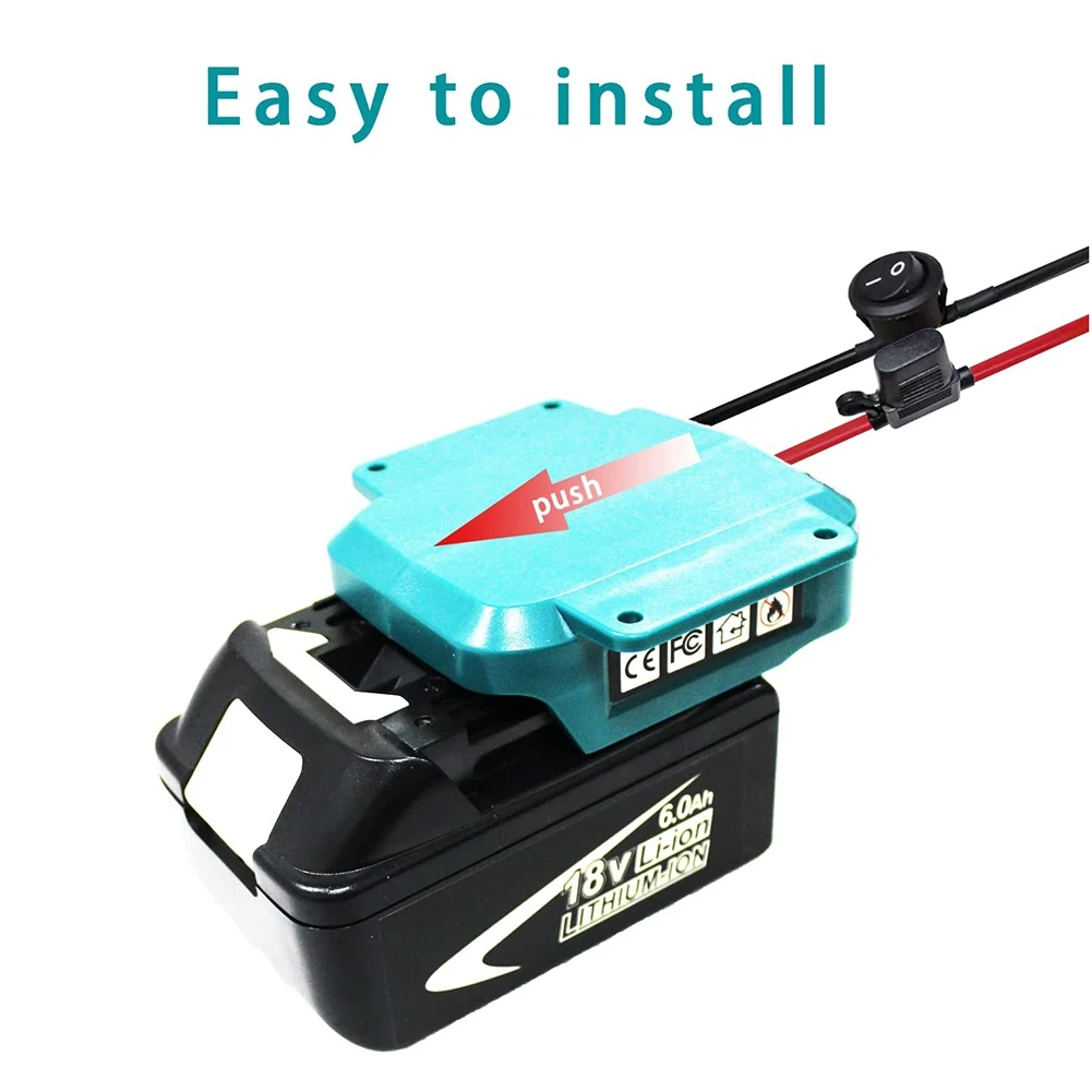 Power Wheels Battery Adapter Compatible for DIY Ride on Truck,Robotics,and Work Lights Replacement Battery for Makita