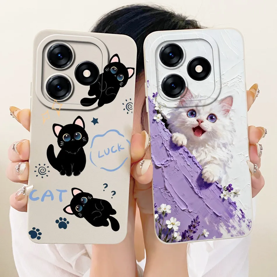Чехол для Realme C53 C51 C51s Note 50 с милым узором и защитой для камеры, мягкий силиконовый чехол-желе для Realme Note50 C53 4G