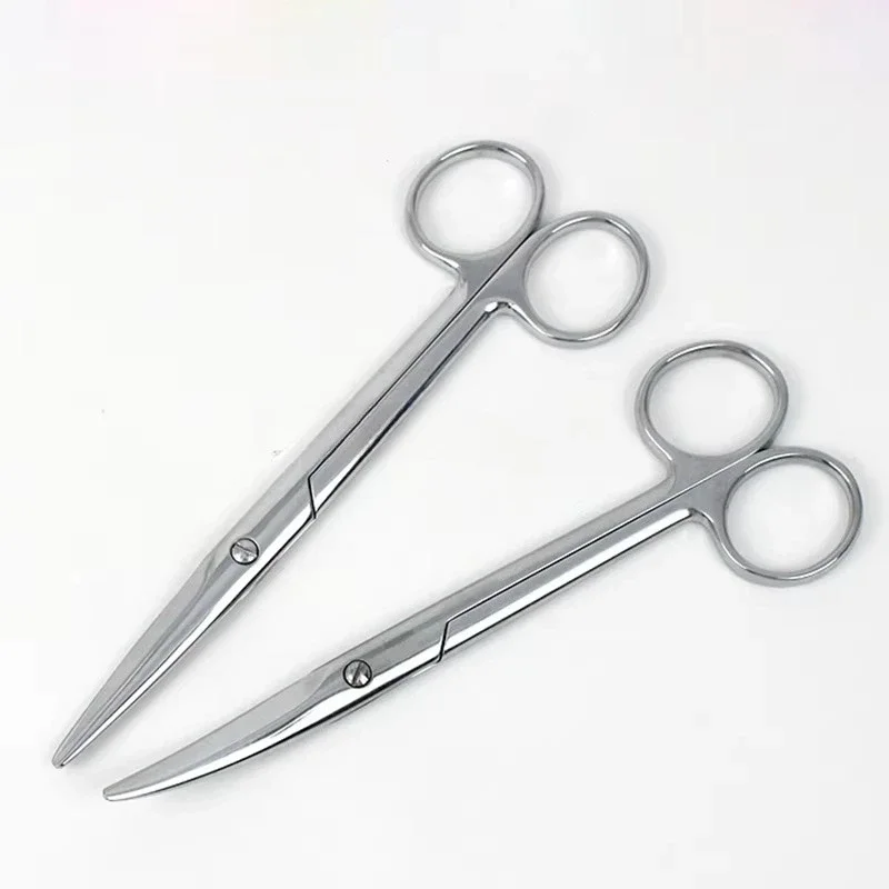 Manual Surgical Instrument Medical Surgery Scissors Stainless Steel Tissue Cutter Remove Gauze 14cm Bandage High-Temperature