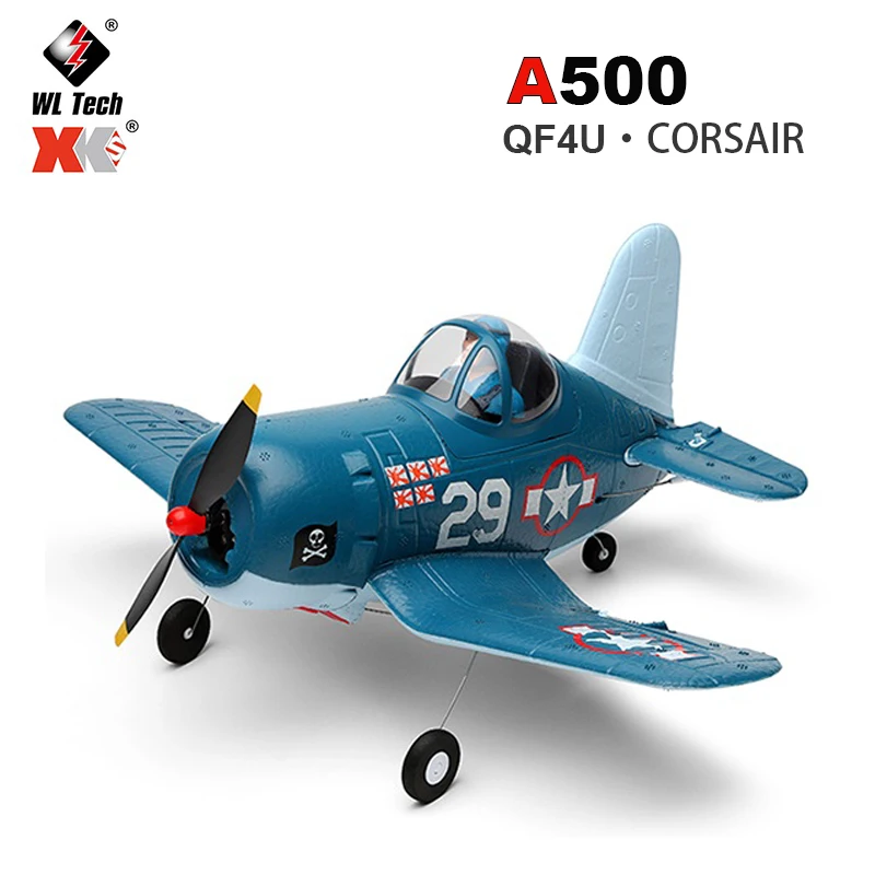 WLtoys XK A500 samolot RC myśliwiec QF4U czterokanałowa maszyna samoloty zdalnie sterowane tryb 6G myśliwiec zabawki dla dorosłych