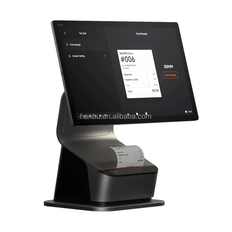 SUNMI T3 PRO MAX Touch Screen Monitor Smart Desktop Terminal Android 13 All in One POS System Cash Register with Printer