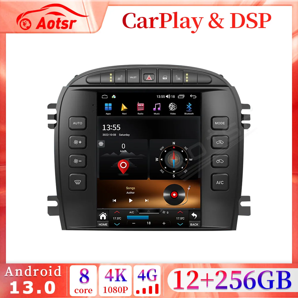 12+256G AutoRadio For Jaguar Stype S-type/X-Type 2004-2009 Android 14 Car radio Player GPS Navi Auto Stereo Multimedia DSP Unit