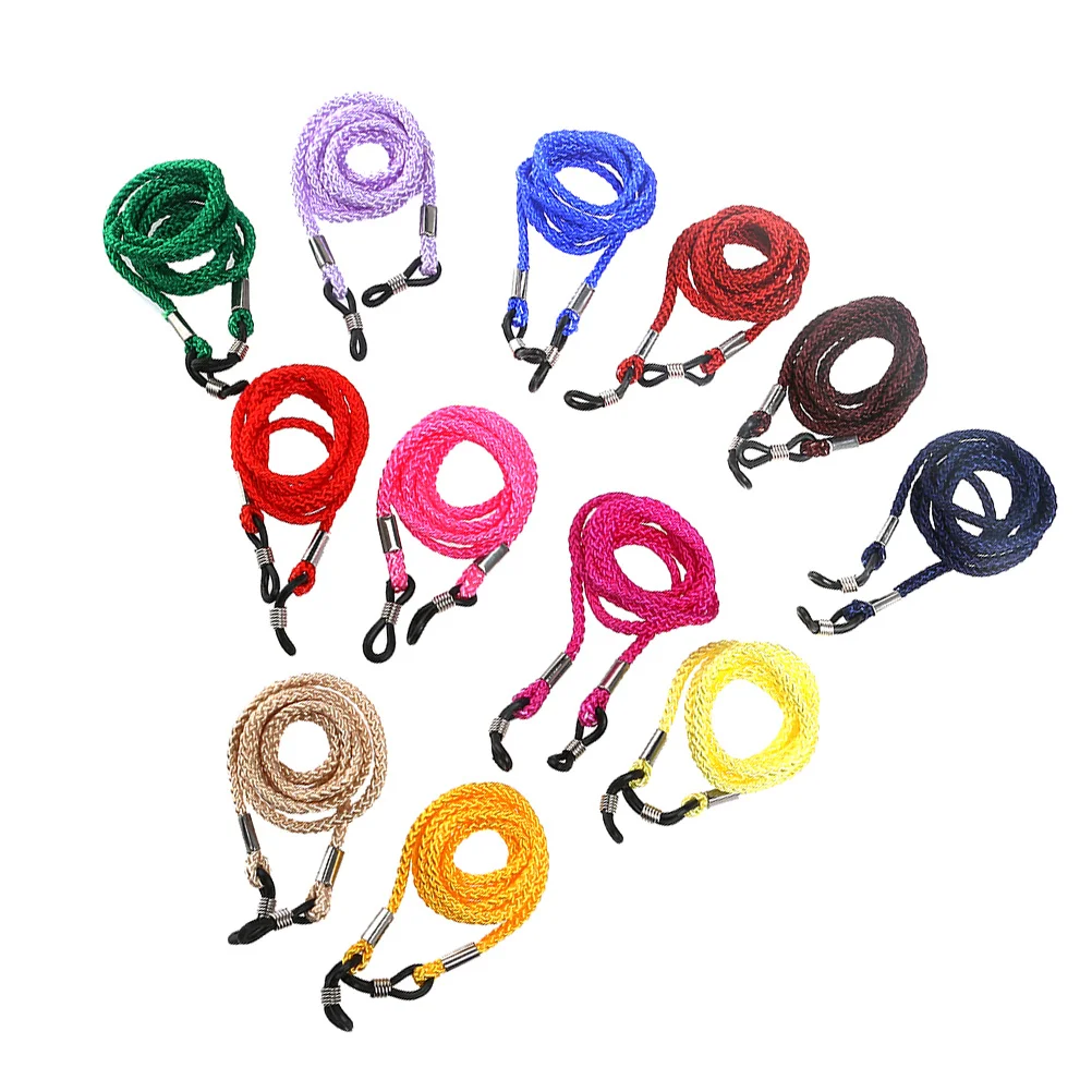 24 قطعة النظارات الحبل الملونة سميكة النايلون نظارات حبل المضادة للانزلاق أنيق نظارات حامل الرياضة في الهواء الطلق السفر لعب الكرة