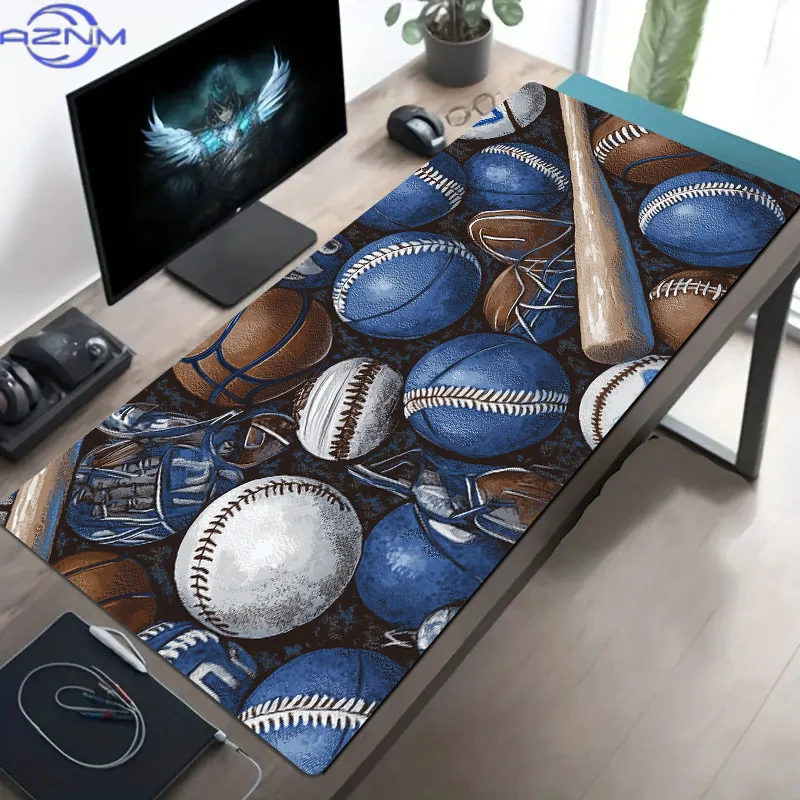 Baseball-Themed Polyester Mouse Pad with Sports Ball Design - Perfect for Office, Gaming, or Birthday Gifts