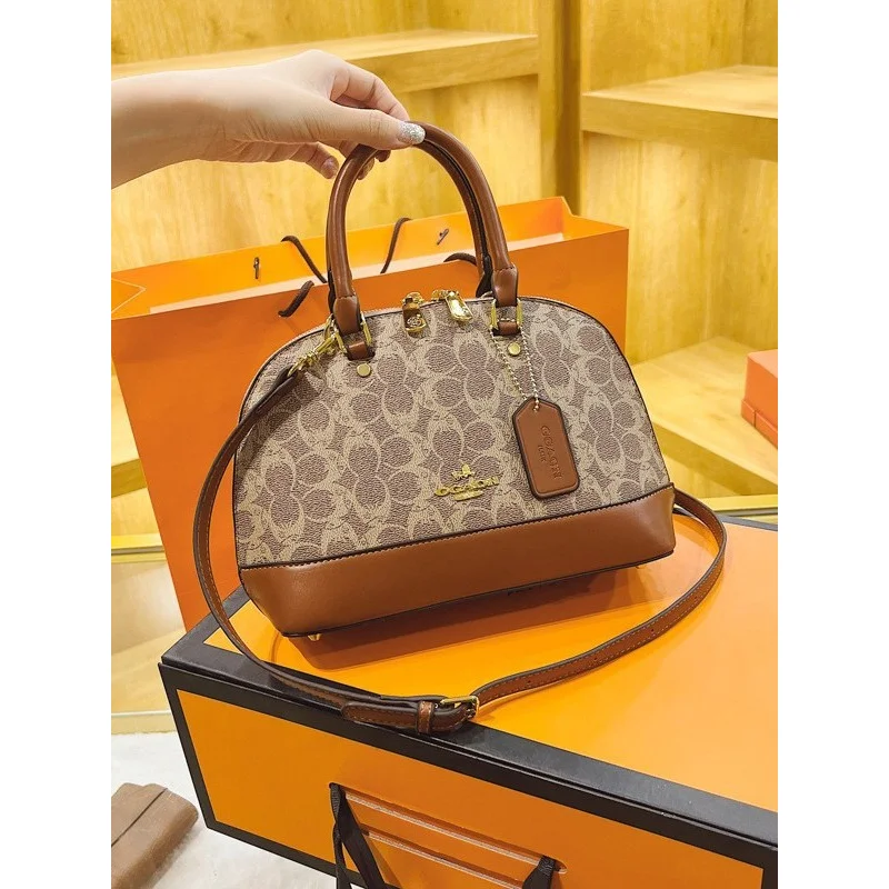 Vintage Circular Print Mini Dome Bag 2026 New Arrival Fashionable Elegant Versatile Minimalist Top Handle Crossbody Handbag