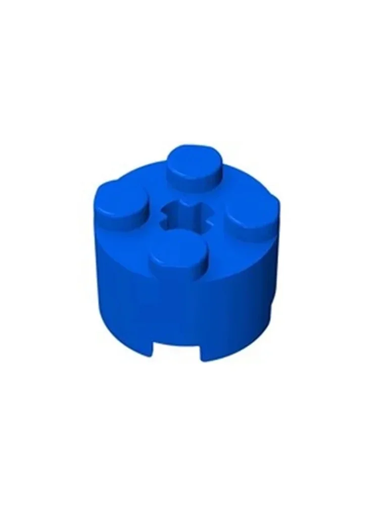 Blocs de construction en briques, 100 pièces, chiffres épais, cylindre rond 2X2 avec trou d'essieu, taille créative Compatible avec 3941 6143