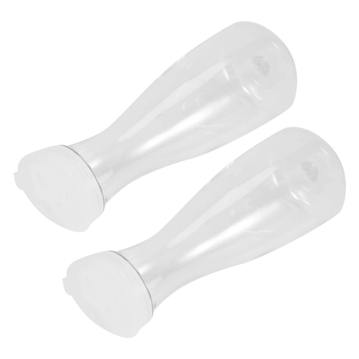 Garrafas plásticas de água, tampas brancas Flip Tab, comestível e reciclável, jarros inquebráveis, suco Jar, 1L, 2pcs