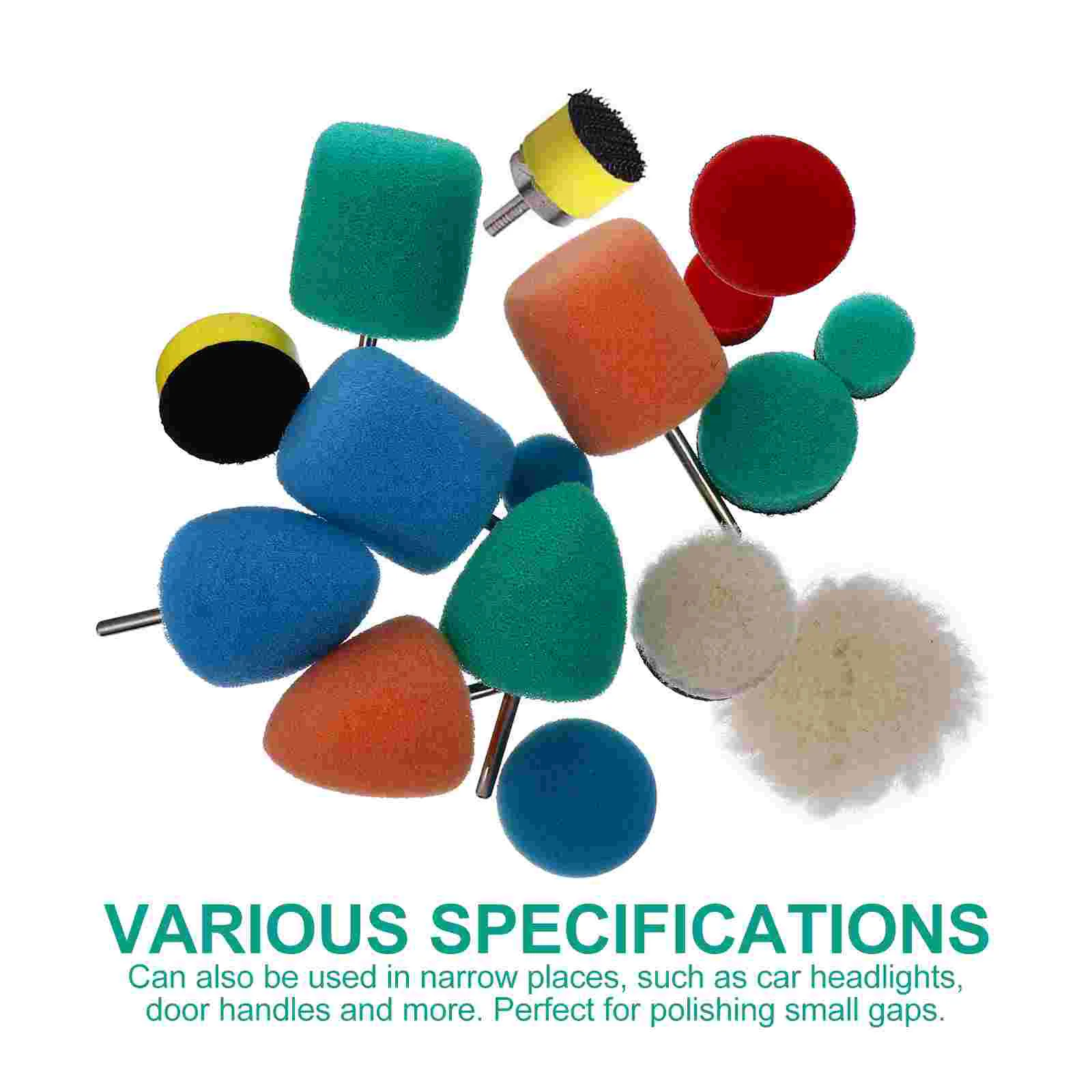 16 Pcs Polishing Sponge Sponges Pad Car Buffer Kit Suite Waxing Wheel for Buffing Pads