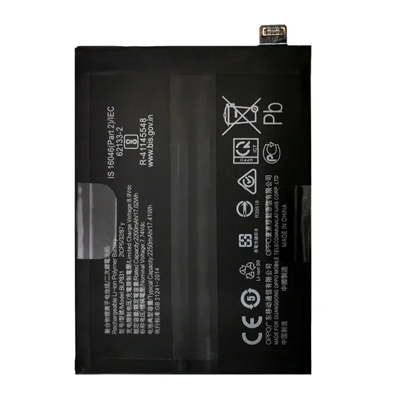 BLP831 Phone Replacement Battery, 4500mAh, Fit For Oppo Find X3 Pro, X3Pro, CPH2173, PEEM00, 100% Original, High Quality