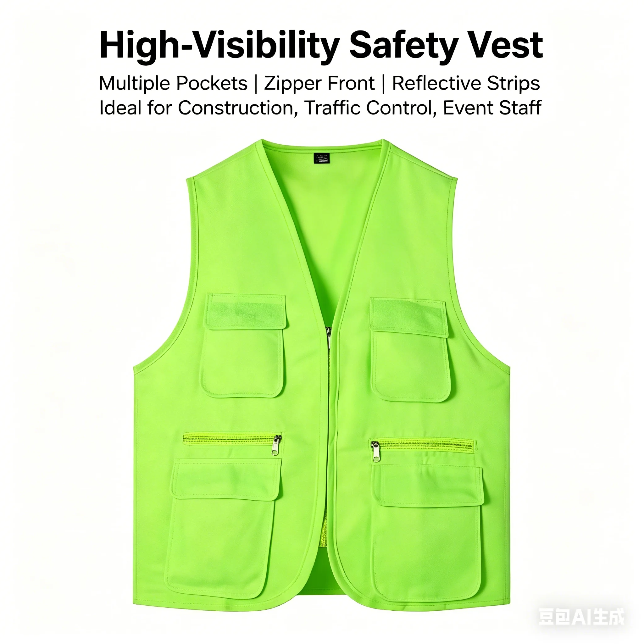 2026 Popular Summer Fishing Vest Multi-Pocket Work and Leisure All-Match High-End Custom Logo Printed Brand Text