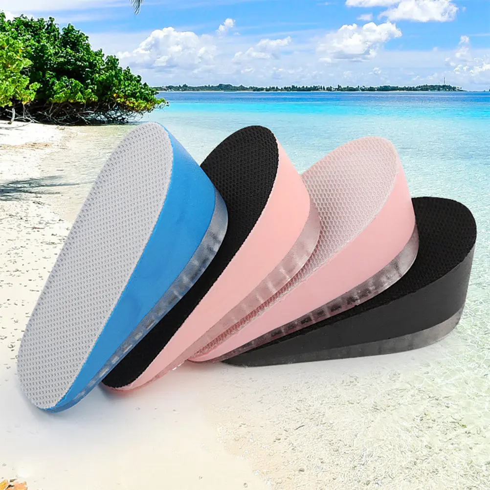 1Pair Gel Infused PU Half Insoles Height Increasing Pads Improve Posture Prevent Slippage Foot Comfort Support 3.5cm