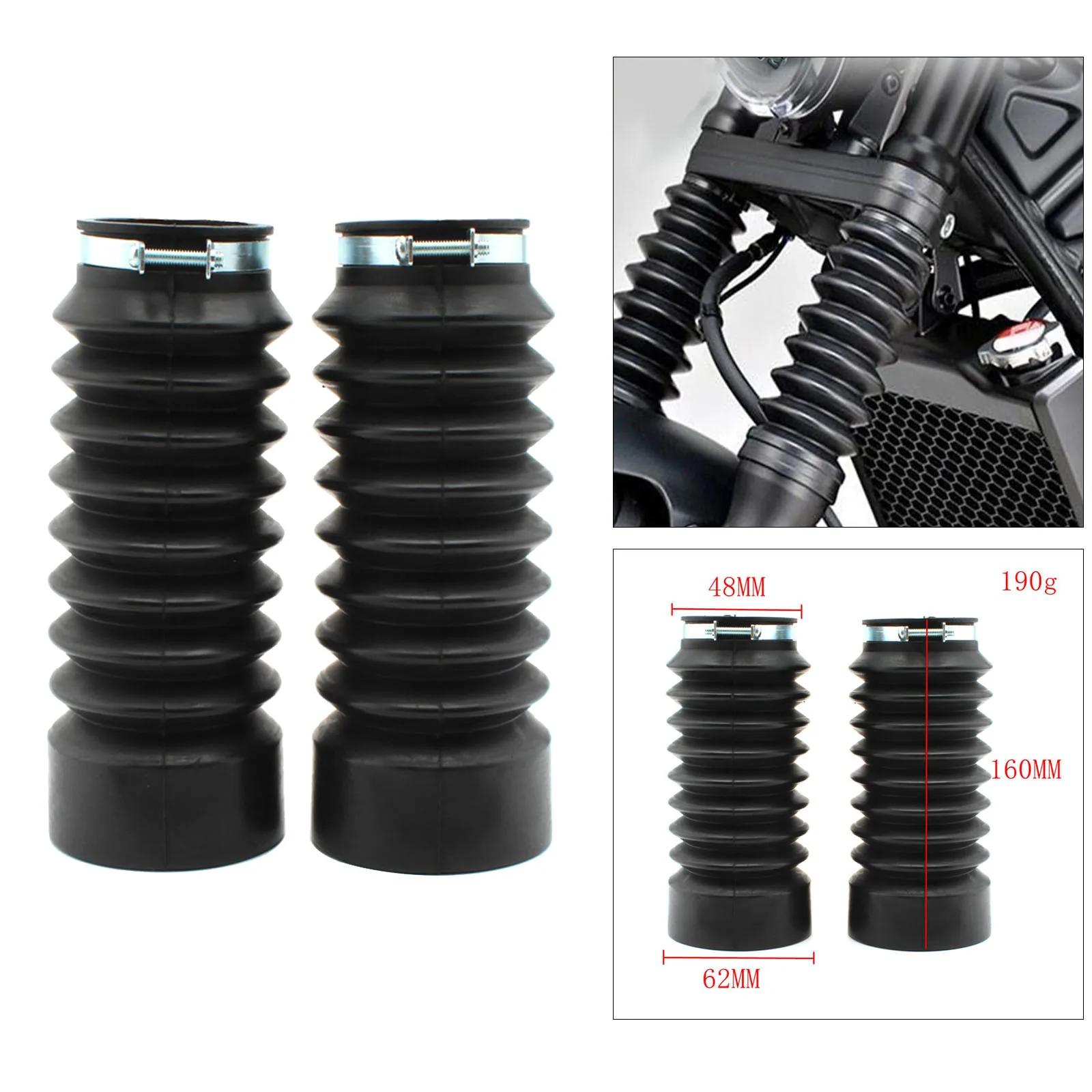 

La horquilla delantera cubierta amortiguador cubierta polvo botas polainas para Honda rebelde CMX500 CMX300 2017-2021