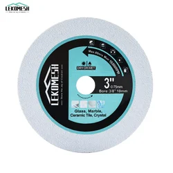 LEKOMESH Dia75mm/3inches Diamond Saw Blade For Glass Jade Crystal Wine Bottal Cutting Disc Diamond Turbo Cutting Blades