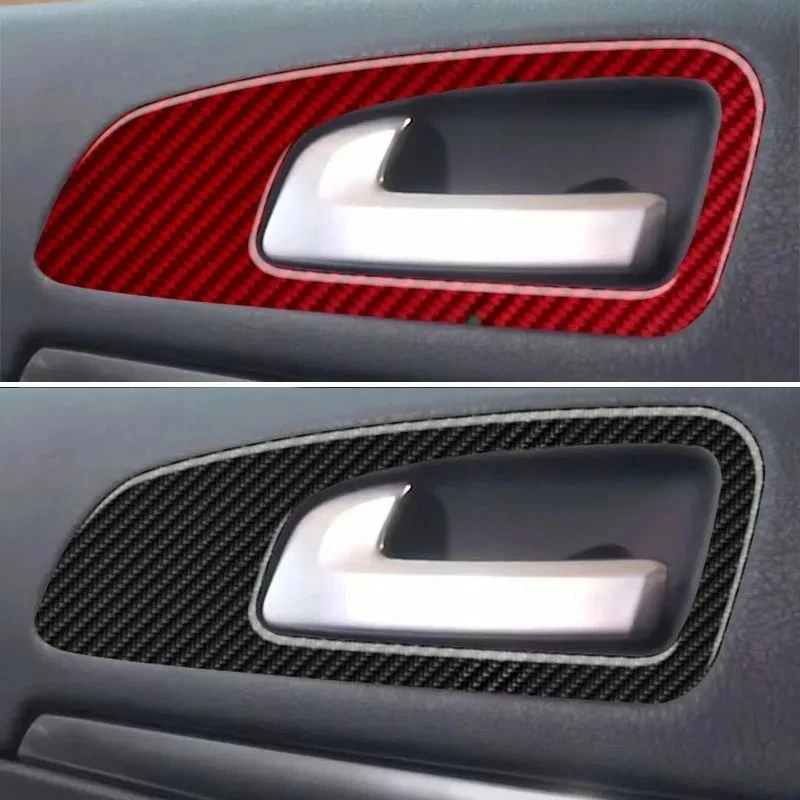 

For Alfa Romeo Brera Spider 2005-2010 Soft Carbon Fiber Car Door Handle Panel Cover Trim Stickers Interior Car Accessories