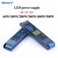 DC 12V 24V ultra-thin silent lighting transformer AC110-265V LED light driver power supply 100W 200W 300W 400W 500W adapter
