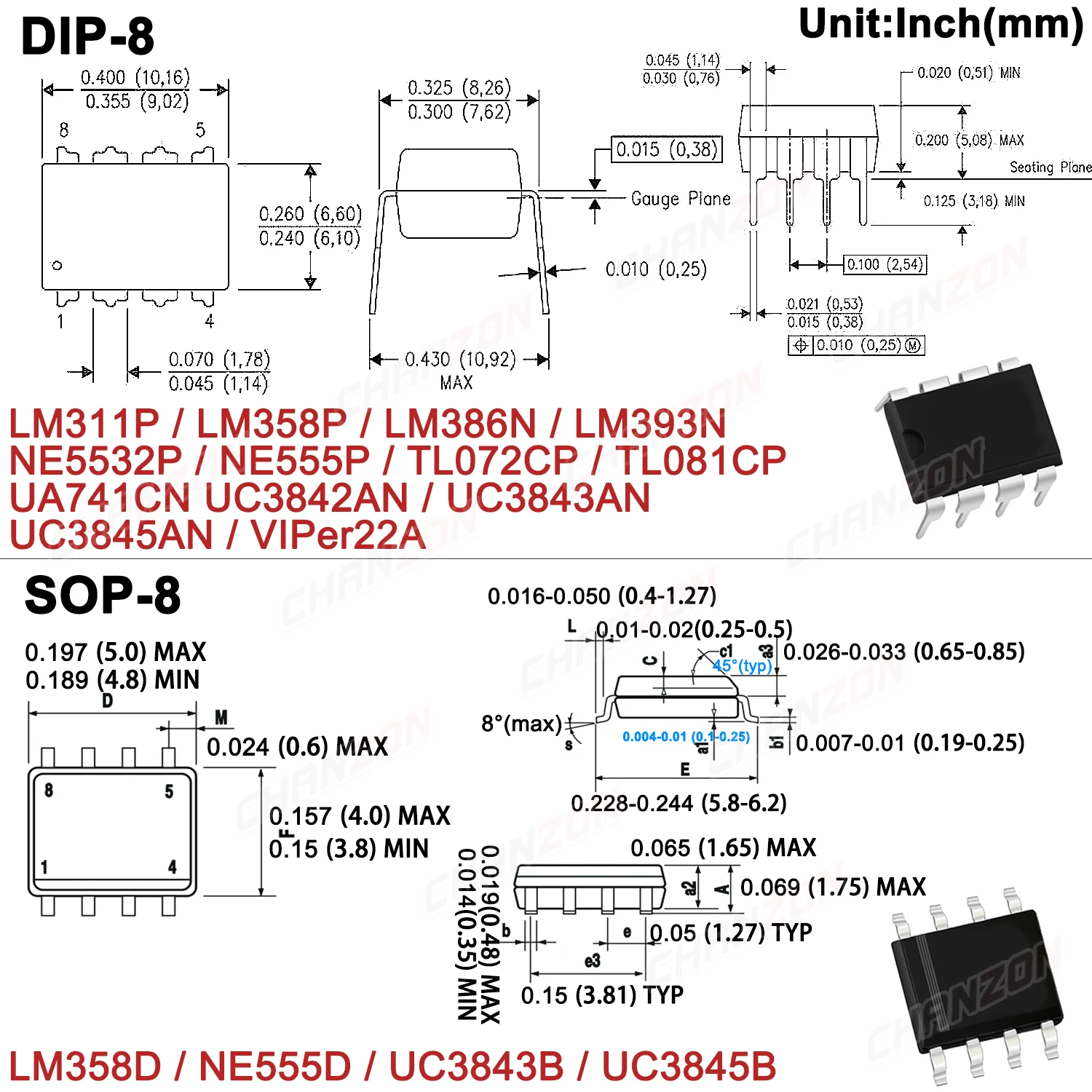 Amplificateur opérationnel IC de pilote de moteur à circuit intégré, Lm358, 74hc595, 74hc165, 74ls04, Cd4051, 74hc14, 74ls08, 74ls00, 74ls02, 10