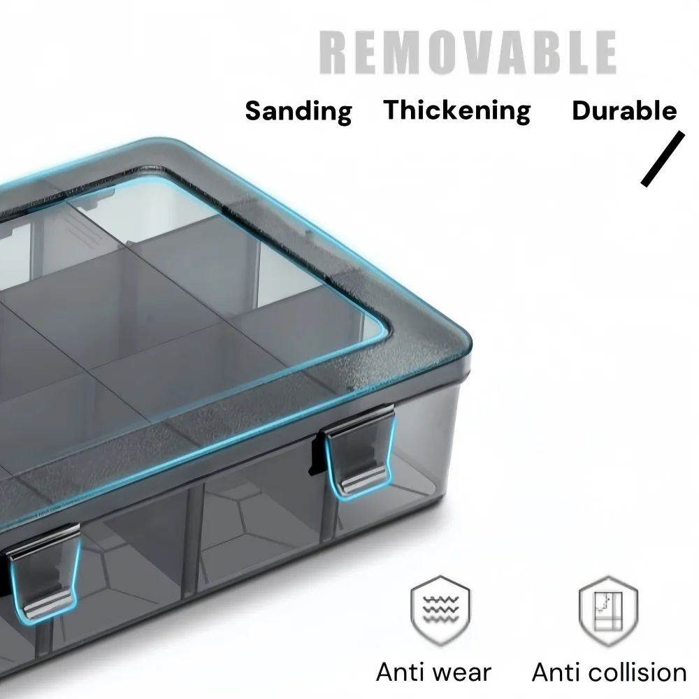 9-24 Grids Adjustable Organizer Storage Container Compartment Plastic Storage Box Component Screw Holder Case Display Container