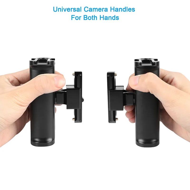 CAMVATE Aluminum Camera Handgrip For Either Side With Quick Release NATO Clamp & 70mm NATO Rail For DSLR Camera Cage Rig