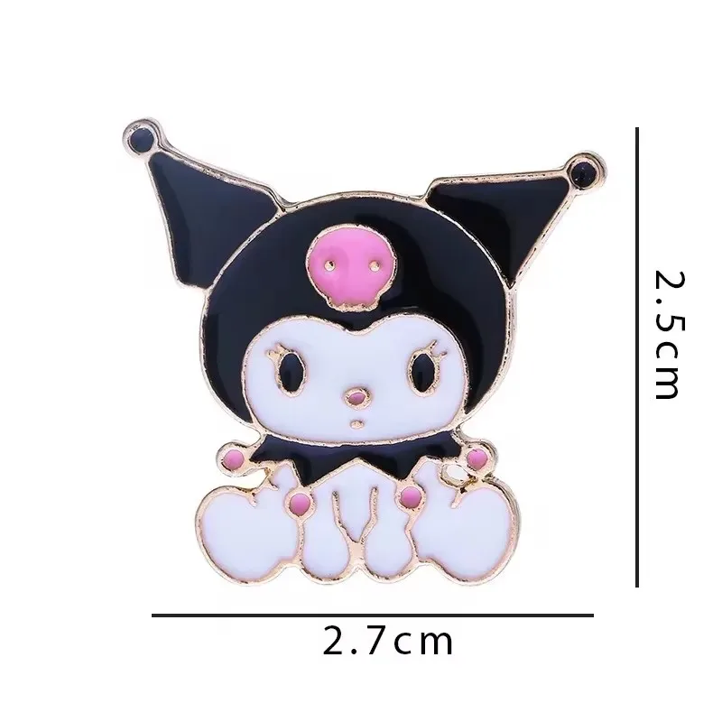 Santio Action FIGURE Anime เข็มกลัดตัวการ์ตูน Hello Kitty My Melody Pochacco Cinnamoroll Kuromi Q รูปแกะสลักน่ารักของขวัญวันเกิดสำหรับเด็กผู้หญิง