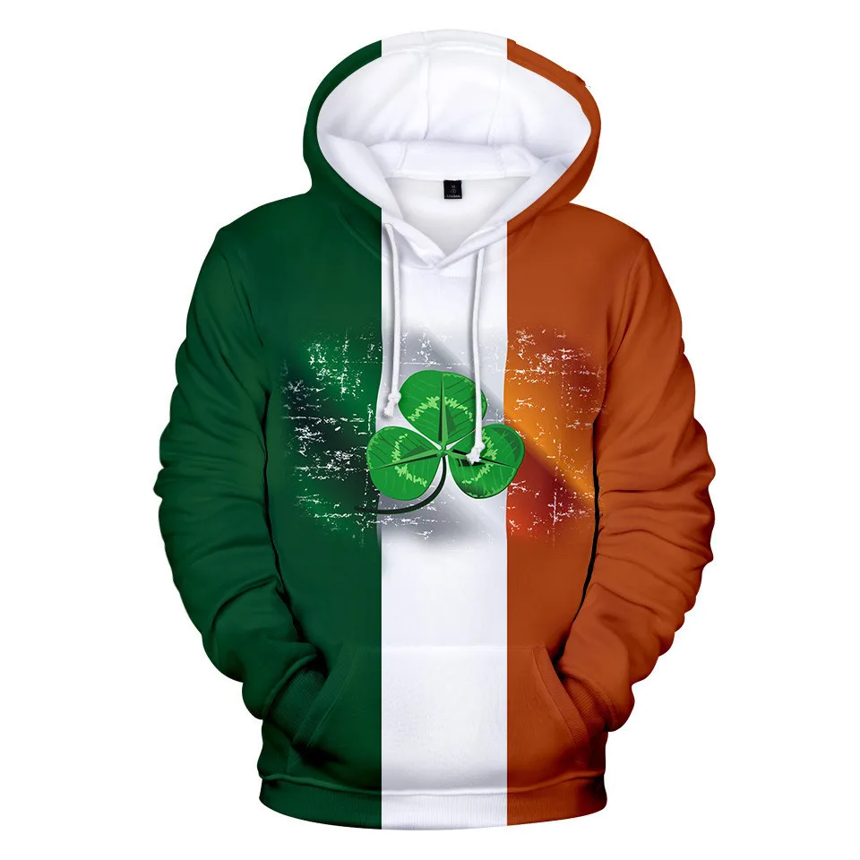 3 To 14 Years Kids Hoodies St. Patrick's Day 3D Printed Hoodie Sweatshirt Boys Girls casual Cartoon Jacket Coat Children Clothes