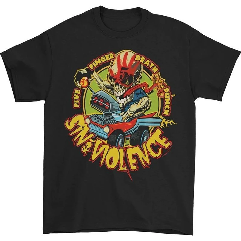 Five Finger Death Punch - American Retro Oversized Streetwear T-shirt