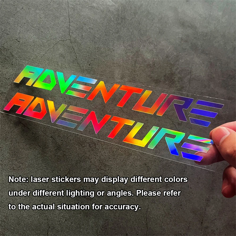 2Pcs Adventure Letter Motorcycle Stickers Reflective PVC Decals for Offroad Bike Body Fuel Tank Side Panel Decor Mod Accessories view 4