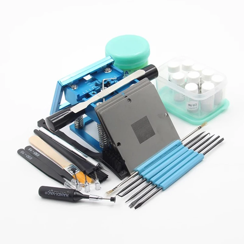 90 * 90 Blue Bead Planting Table with Handle BGA Bead Planting Table Chip Steel Mesh Multifunctional Tin Planting Frame Fixture