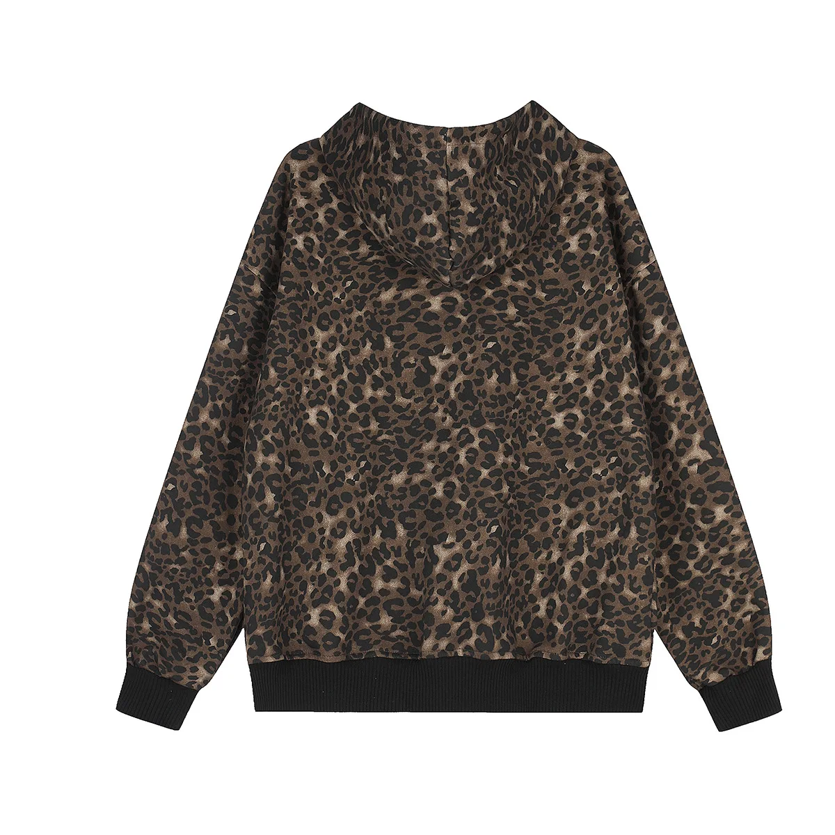 MWJLPWQ Retro Leopard Print Sweatshirt Men's American-Style Button Design Zipper Casual Hoodie Tops 2026 New Autumn Winter 20229