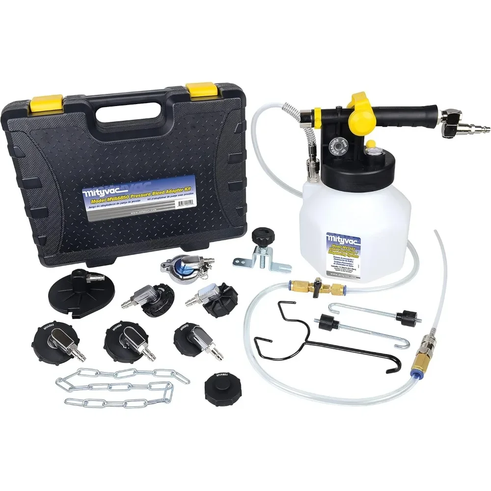 Kit de purga de freno a presión de embrague y freno hidráulico MV7840, operado por aire, depósito de 2,5 cuartos, manguera flexible MVA575 con gran venta