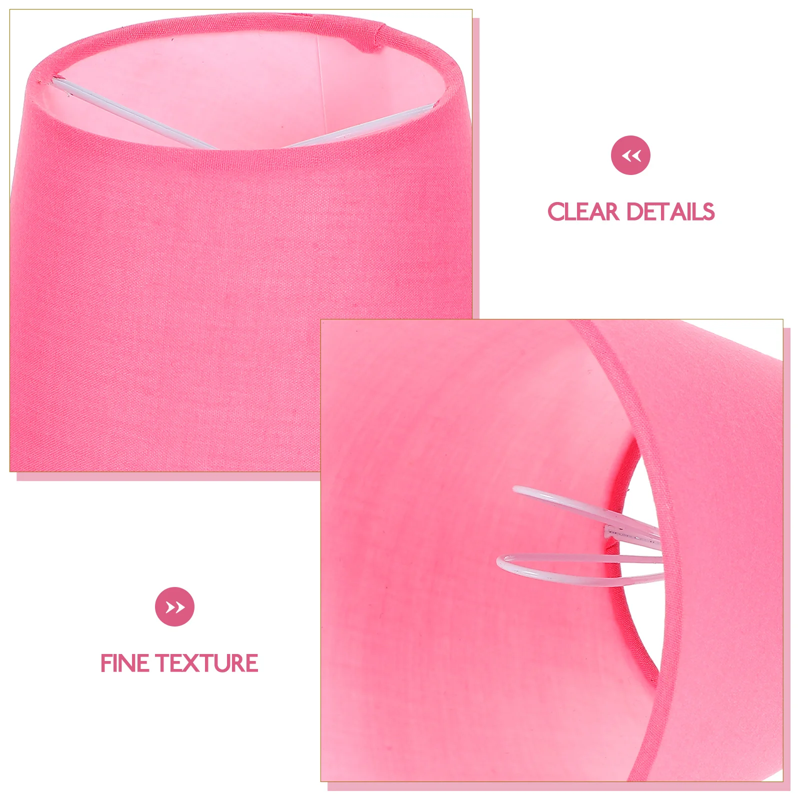 

Clamp Lampshade Pink Fabric Light Cover Table Pendant Floor Bedside Easy Installation Durable Lampshades For Bedroom Living Room