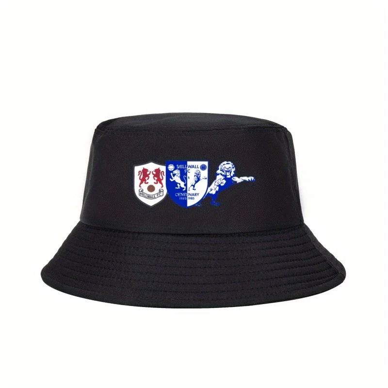 Unisex Millwall Centenary Printed Foldable Bucket Hat - Breathable, Stylish and Lightweight for Outdoor Travel, Beach Wear All Y