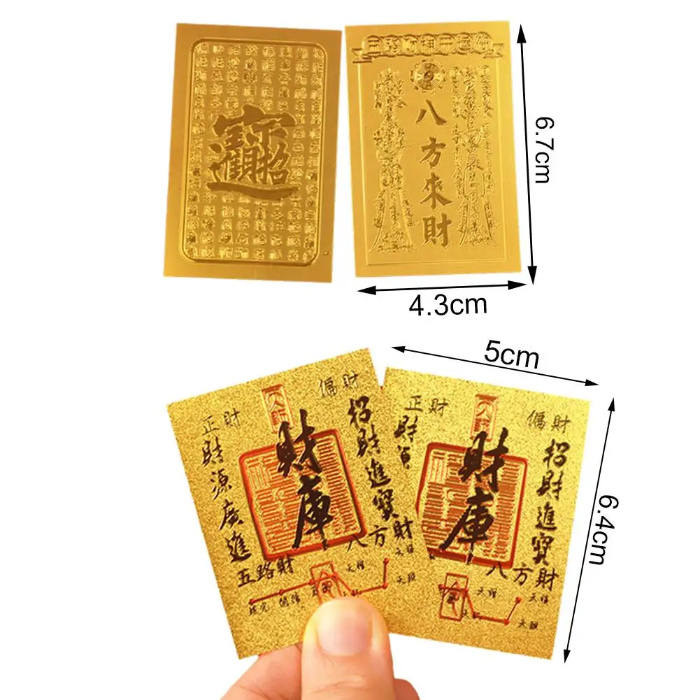 10 قطعة ملصقات إله الثروة والحظ السعيد بطاقة ذهبية صغيرة محظوظة نعمة سحرية بطاقة الحظ السعيد هدايا محظوظة لأصدقاء العائلة