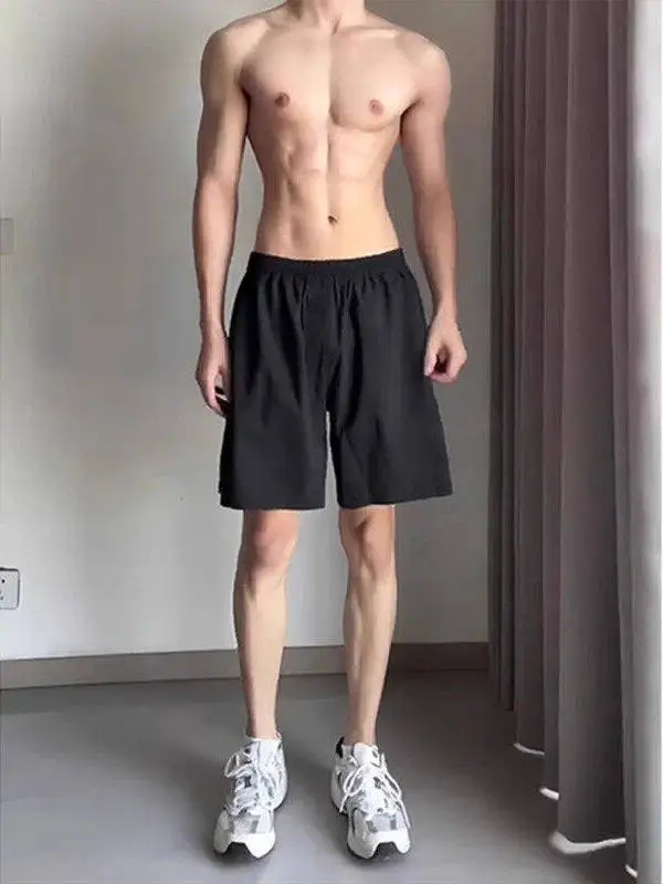 

Bla Qui-Dry Nylon Baskeall orts for Boys Summer Ice Silk Casual Four-Five Length Running Pants Loose Fit Youth Sle