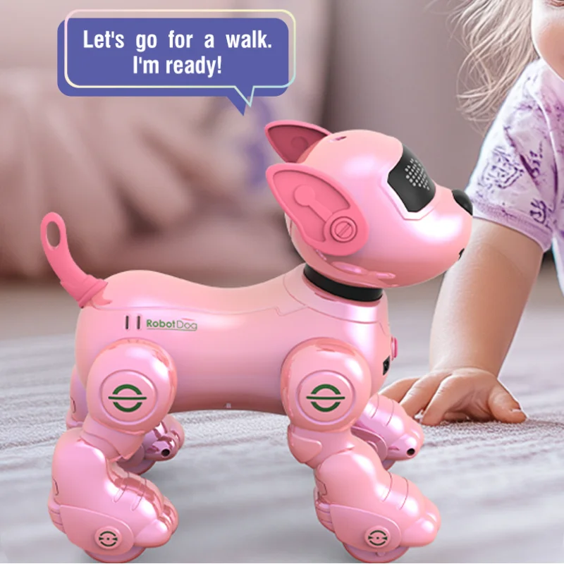 RC Robot Dog Intelligent Touch Programming Walking Singing And Dancing Remote control Pet Puppy With Light Music Kids Toys Gift