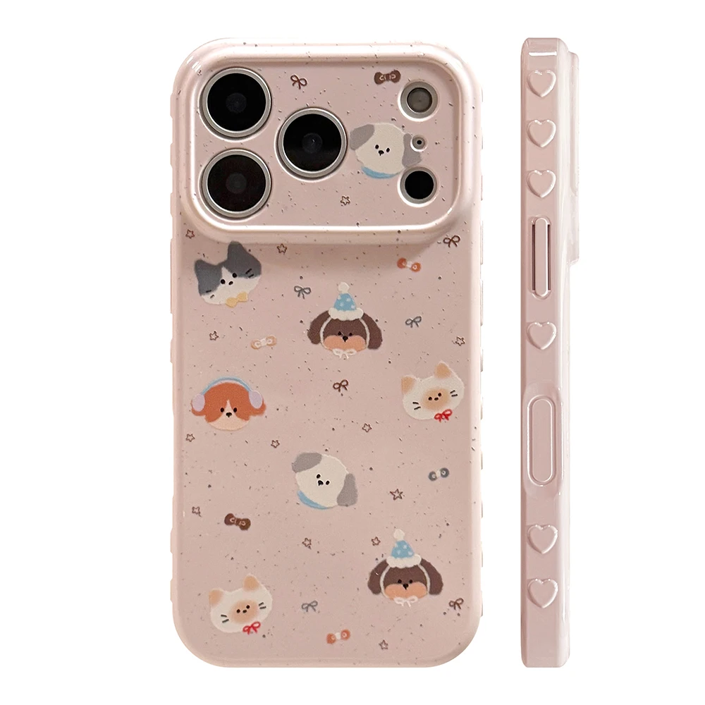 Leuke Cartoon Puppy Animal Case voor iphone 17 pro max Schokbestendig Soft Case voor iPhone 17 pro 16 15 14 13 Pro Max Protector Cover