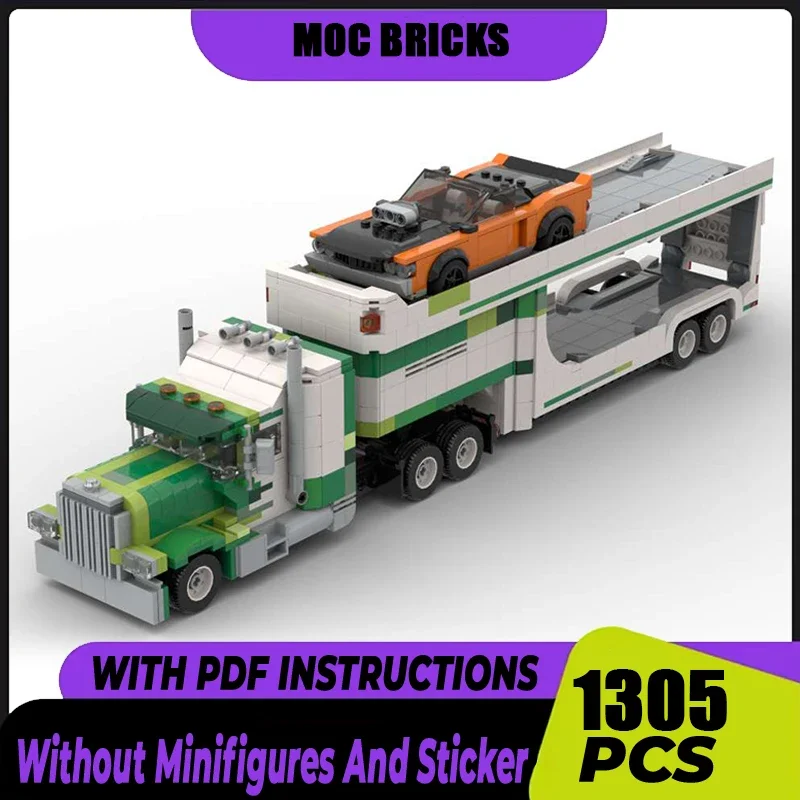 

Urban Vehicle Series Moc Building Bricks Car Transporter Model Technology Modular Blocks Construstion DIY Assembly Toys Gifts