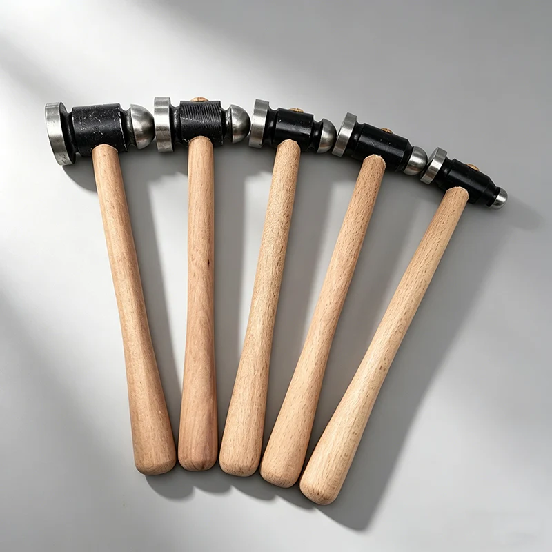 Jewelry Making Chasing Hammer - Small DIY Craft Tool with Wood Handle, Metalworking Hammer for Jewelry