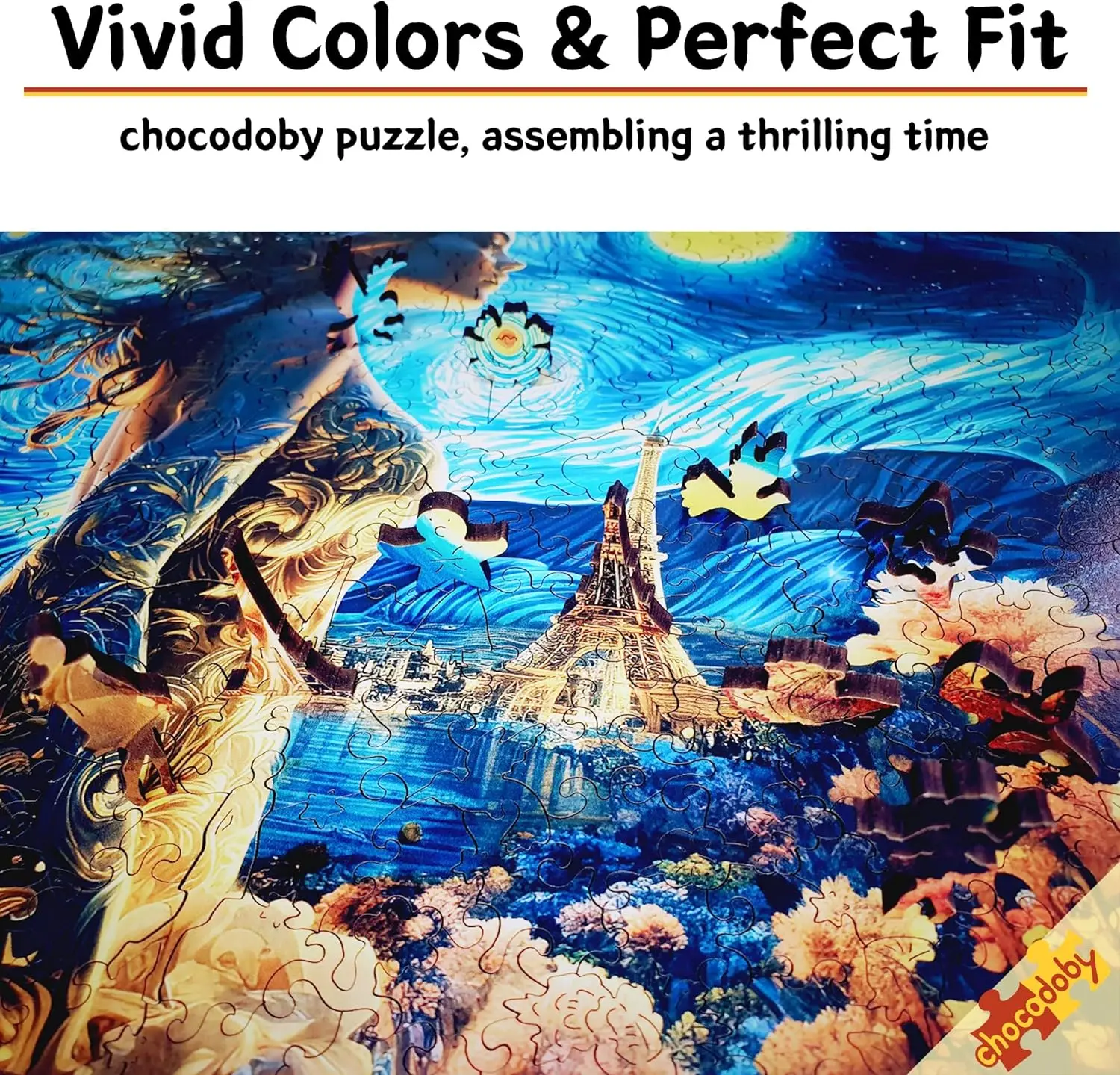 300/500/1000Pcs Jigsaw Puzzle Under The Moon Beauty Wooden Puzzle for Gameroom Bedroom Livingroom Decor Family Fun Activity