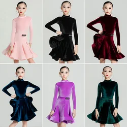 Autumn and Winter Art Examination Grade Examination Big Swing Skirt Professional Competition Ice Velvet Required Costume Perform
