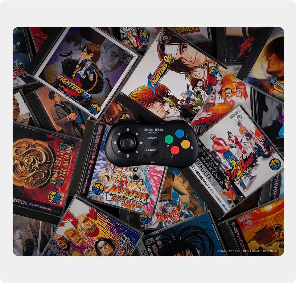 Neogeo-WindowsおよびAndroid用のワイヤレスコントローラー、Neogeo用