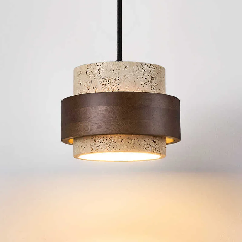 Natural Stone Ceiling Pendant Light Adjustable Hanging Lamp Vintage Multi Light Pendant Living Dining Room Bedroom Indoor Light