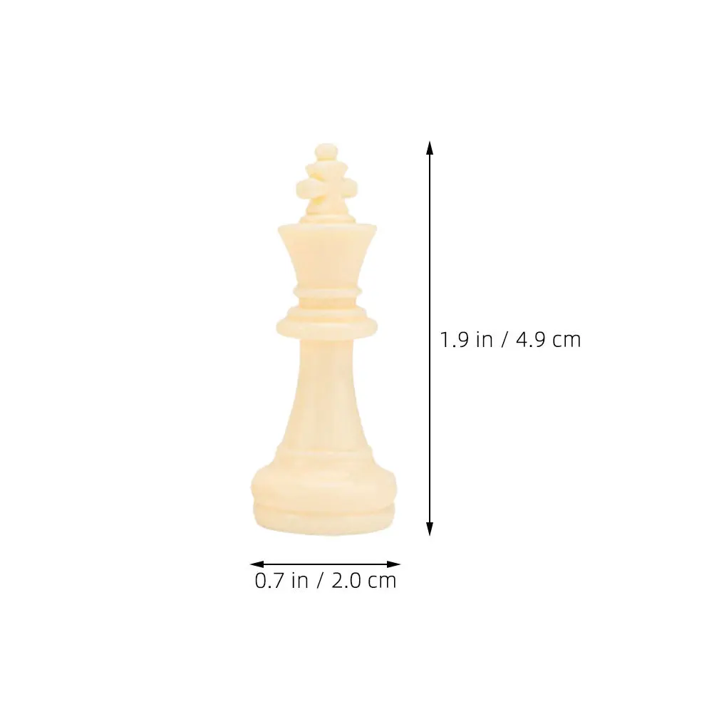 1 Juego de plástico tallado de precisión, diseño único para varios tableros de ajedrez, piezas de ajedrez internacionales de estilo torneo para adultos y niños